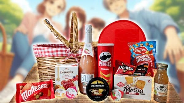 Luxe zomerpakket picknickmand met lekkernijen