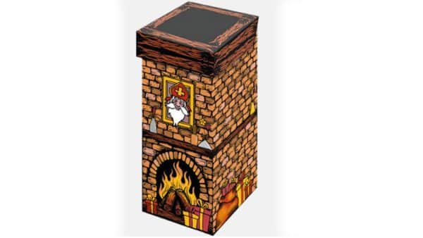 Sinterklaas Schoorsteendoos 2025 formaat 150 x 150 x 360 mm