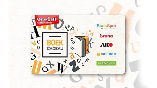 Boekcadeau kaart one4all ter waarde van 10, 25 of 50 euro