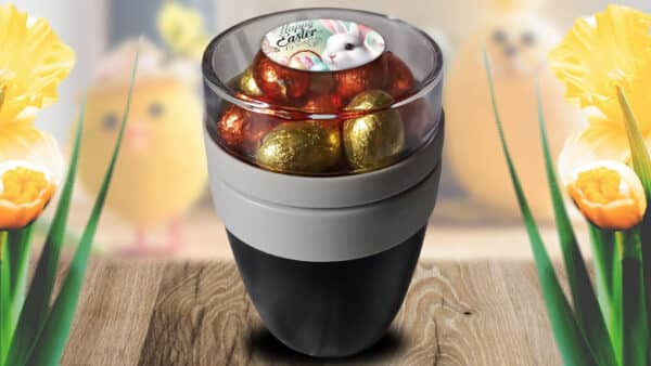 Handige Foodflask met paaseitjes en sticker