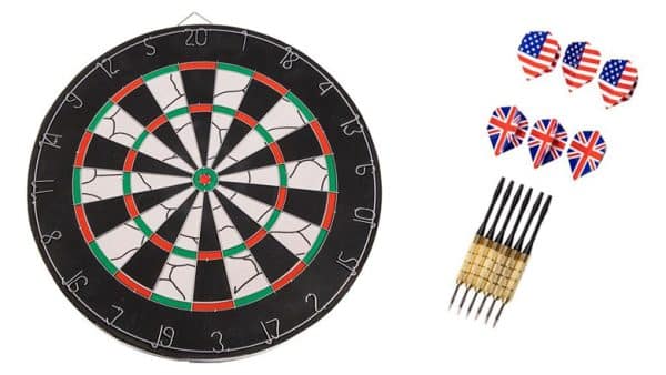 Dartbord Flocked met andere kant Bulls-eye spel