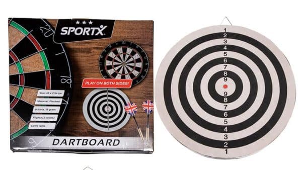 Dartbord Flocked met andere kant Bulls-eye spel