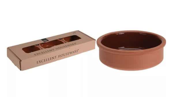 Tapasschalen terracotta 3 stuks