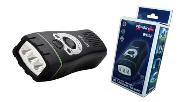 Wolf Compacte 3 LED zaklamp met FM noodradio met verpakking