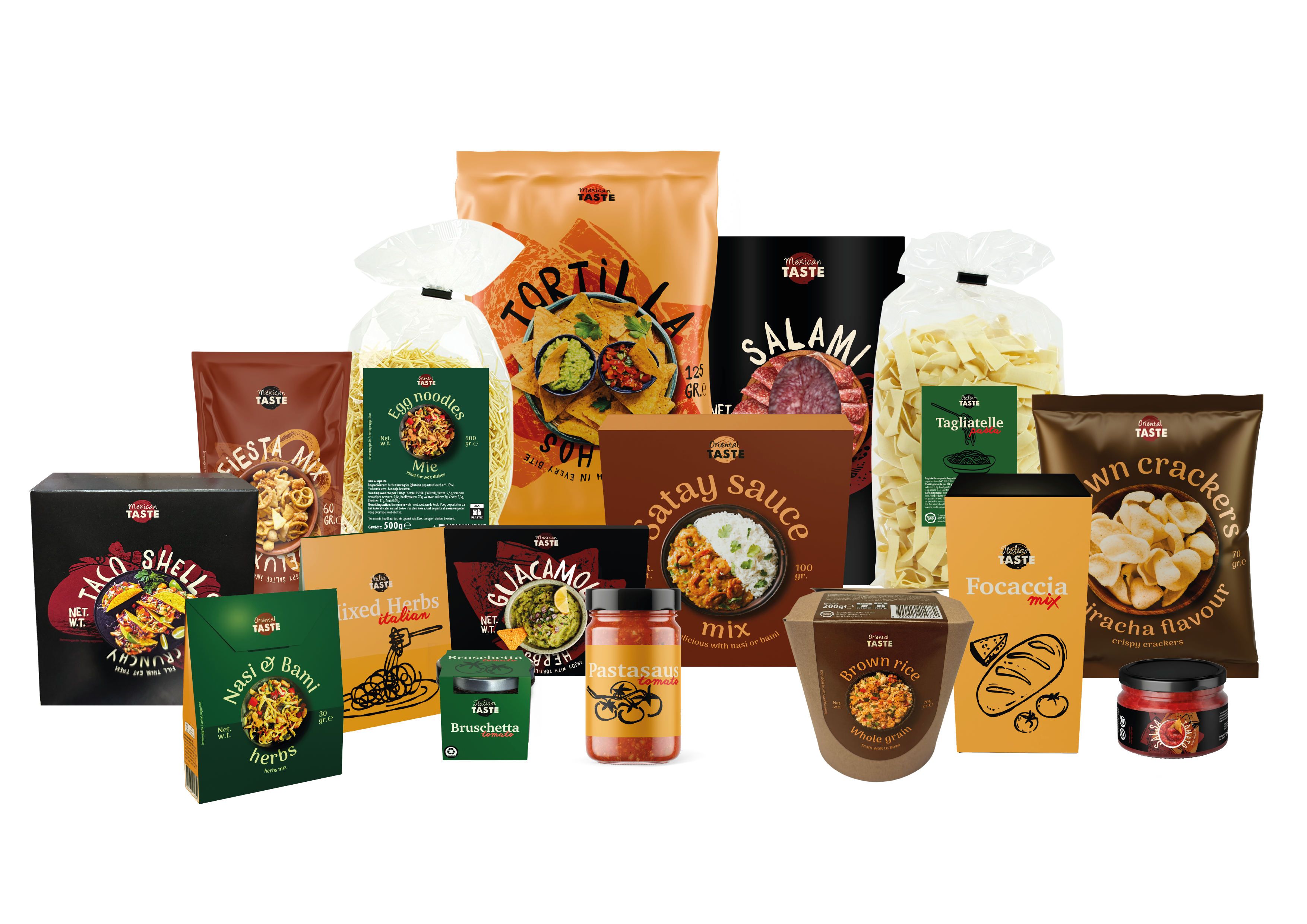 Kerstpakket Taste the World brengt een rijke mix van internationale smaken die uitnodigen om te ontdekken