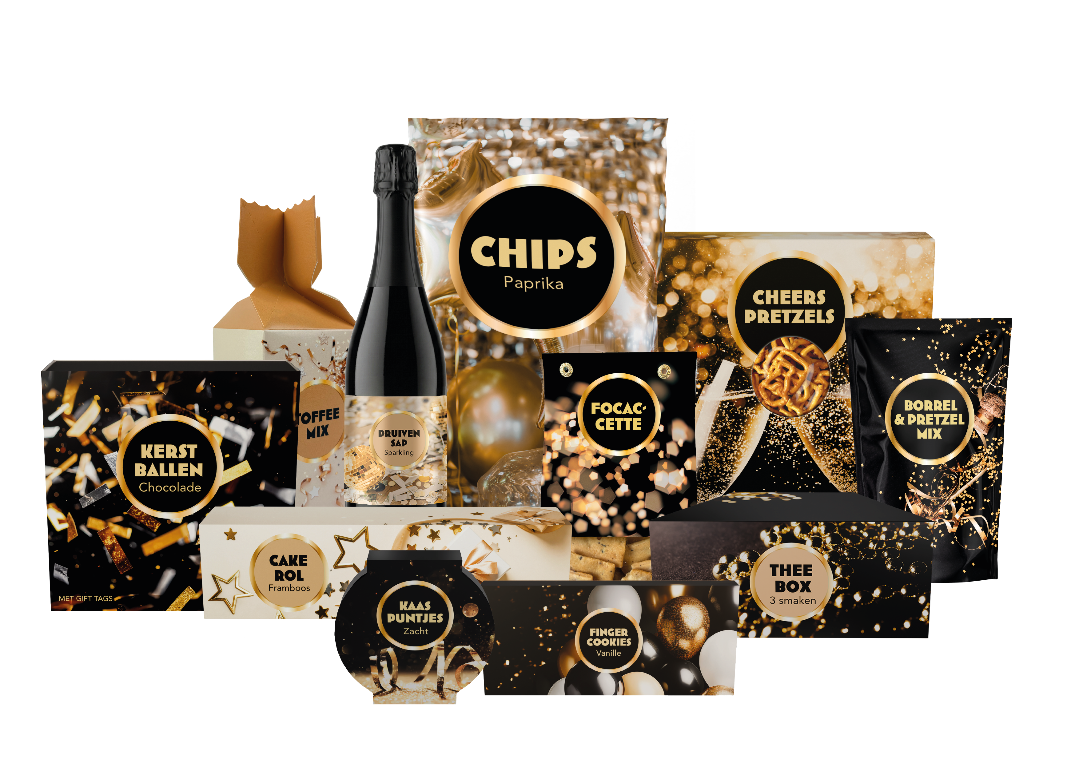 Kerstpakket We Like to Party draait om luxe, energie en een vleugje glamour