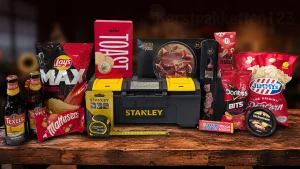 Stanley kerstpakket met gereedschapskoffer, rolbandmaat en luxe borrelhapjes