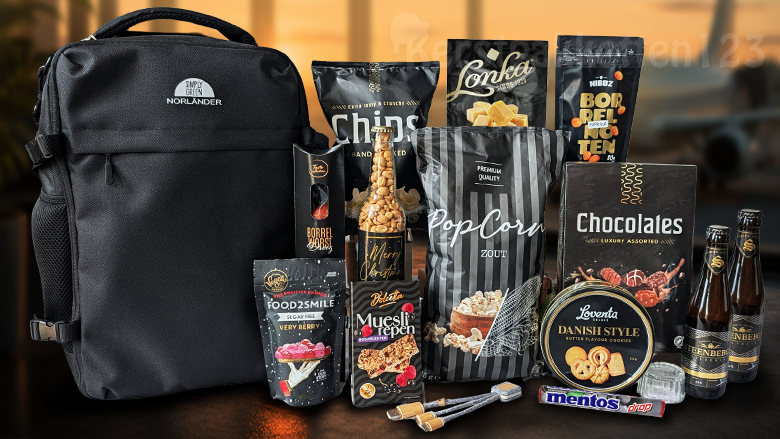 Luxe kerstpakket met zwarte Norländer underseater rugtas