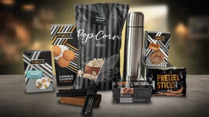 Stoer kerstpakket met thermosfles, gereedschapsset en energierijke snacks