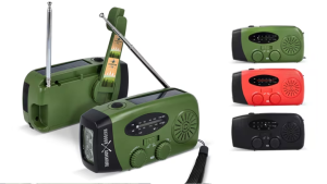 SafeSound noodradio met zonne-energie, handslinger, zaklamp en powerbank