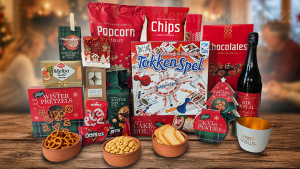Gezellig kerstpakket met Tokkenspel en lekkernijen