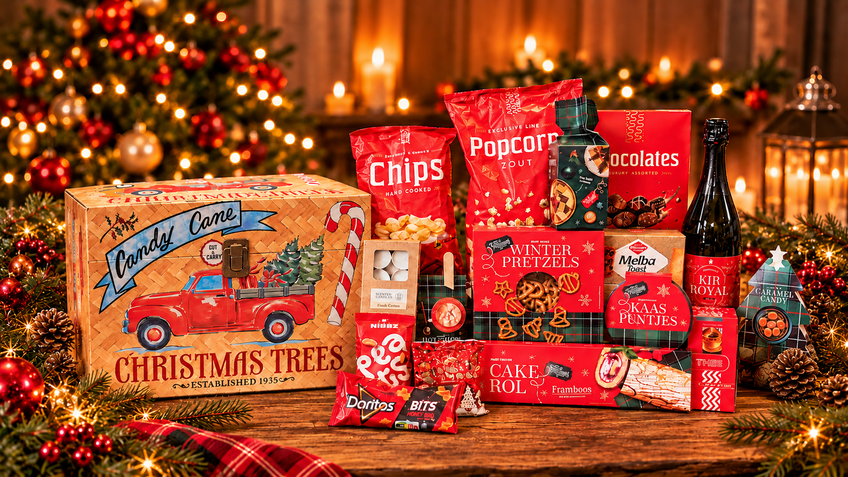 kerstpakket warme kerstherinneringen met houten kistje