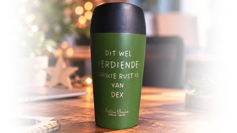 Sagaform_loke lekvrije thermosbeker met logo. diverse kleuren